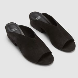 EILEEN FISHER KATNISS SLIDE, BLACK, SIZE 8